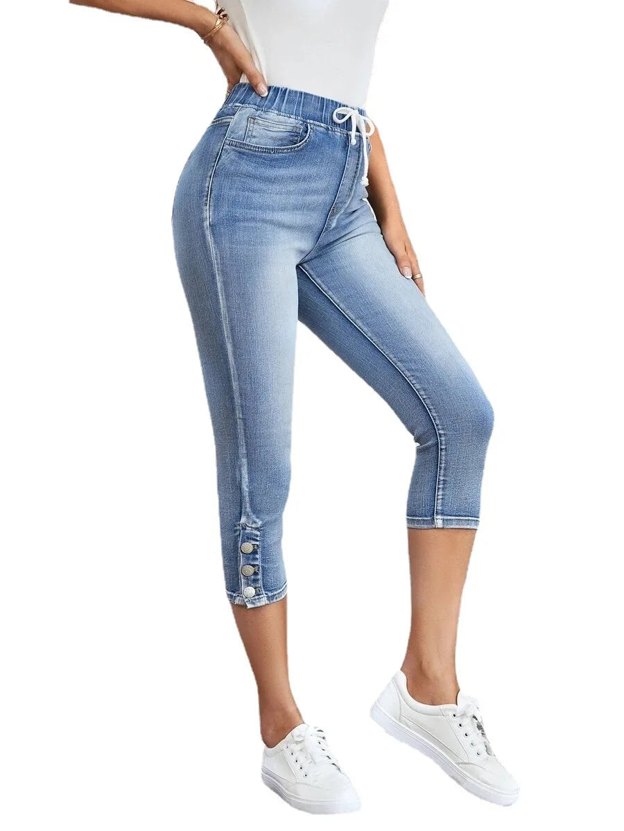 1. Clothing Denim Capris Stretch Denim