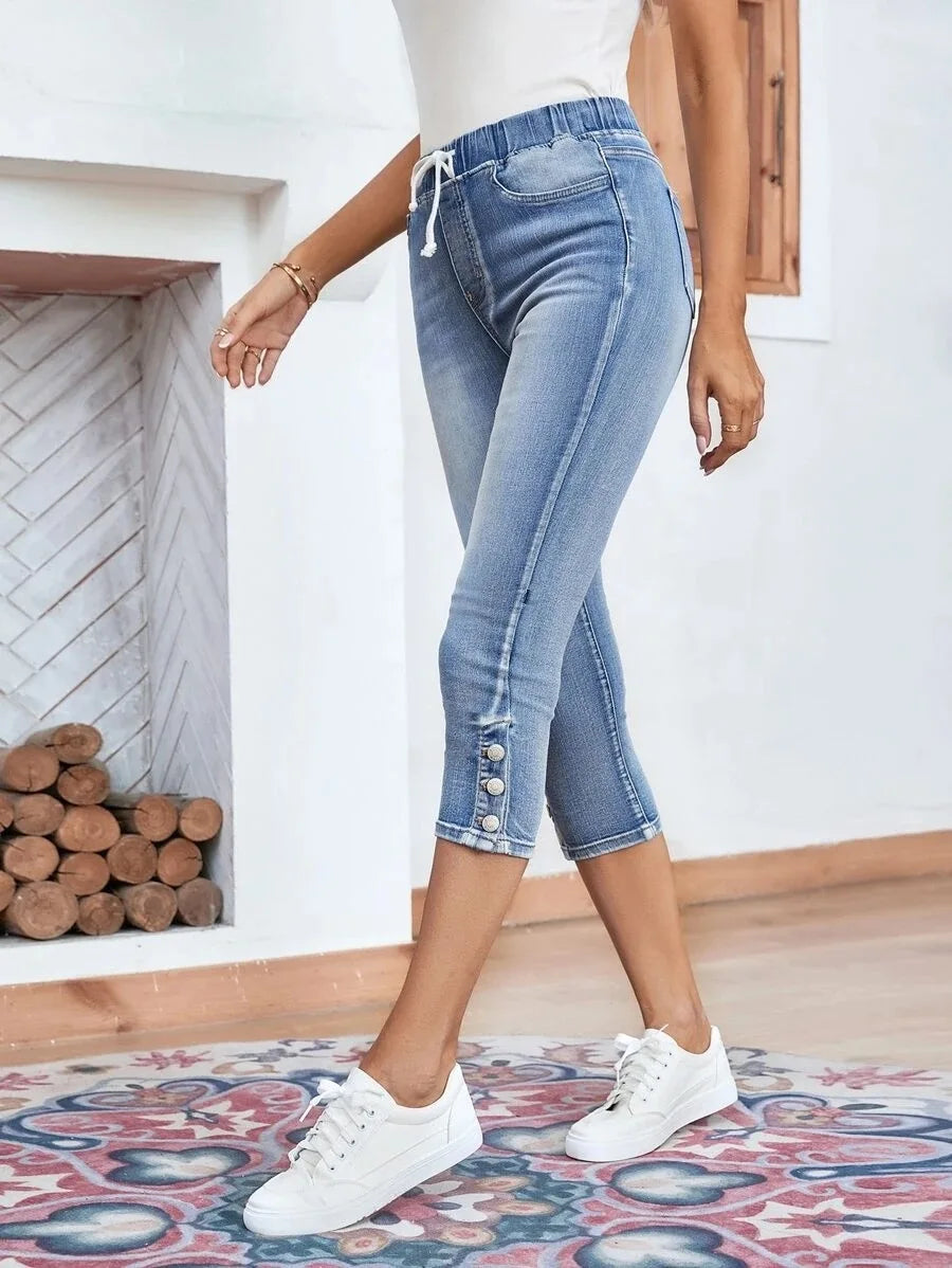 1. Clothing Denim Capris Stretch Denim