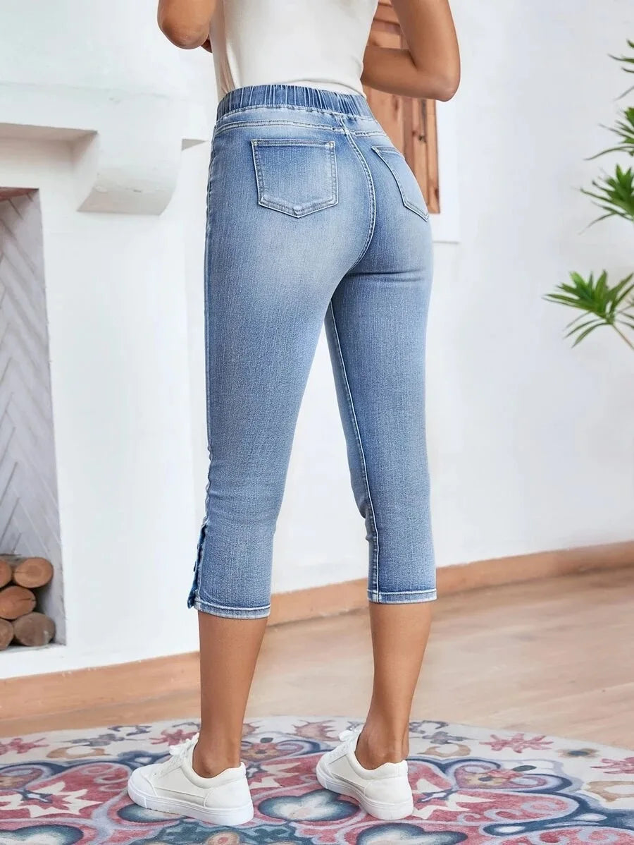 1. Clothing Denim Capris Stretch Denim