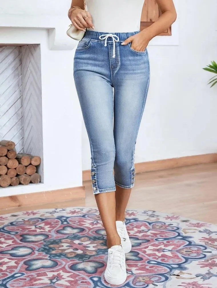 1. Clothing Denim Capris Stretch Denim