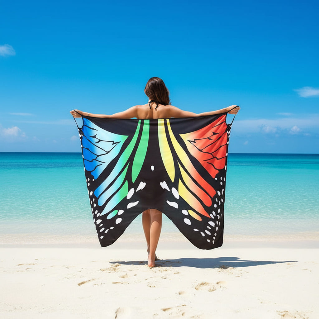 1. Clothing Butterfly Sarong Beach Coverup