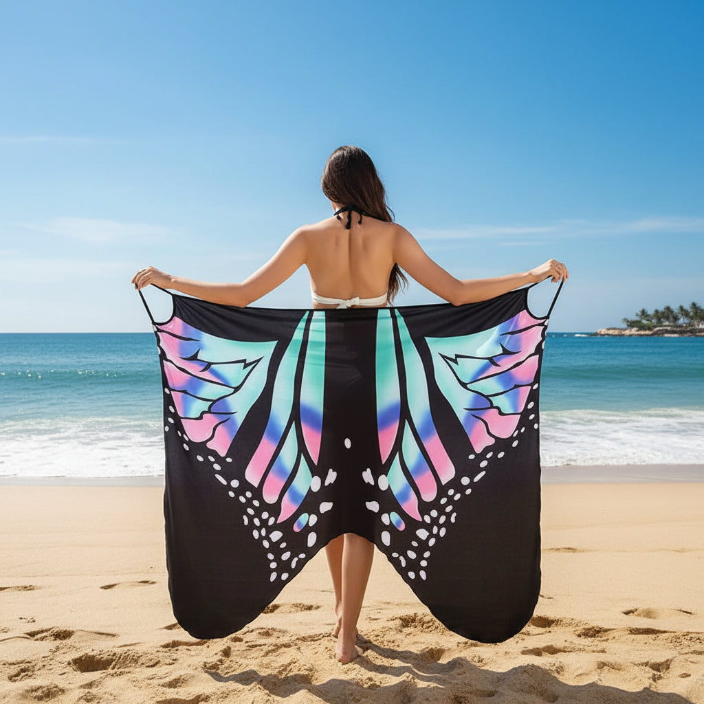 1. Clothing Butterfly Sarong Beach Coverup