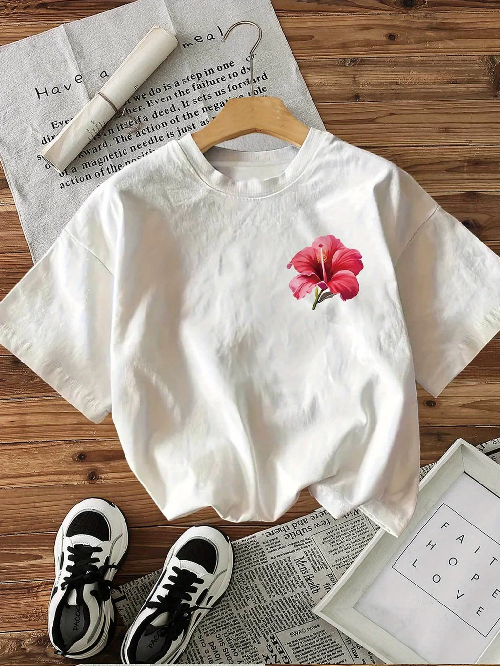 1. T-Shirt Aloha Cotton Women's Hawaiian Tropical Floral Print