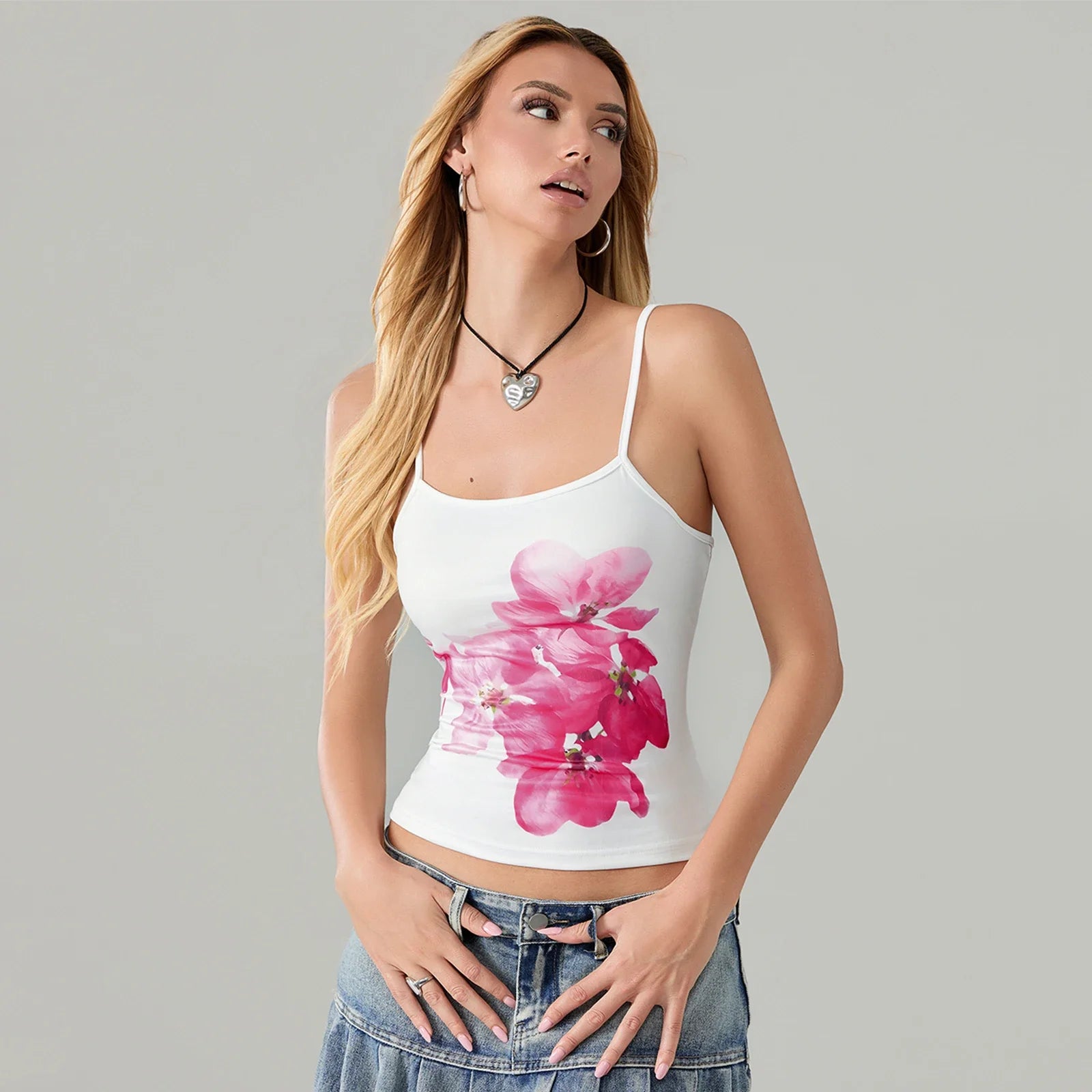 1. Clothing Crop Cami Flower Print