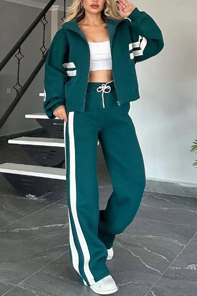 1. Track Suit Wide Leg With Side Stripe