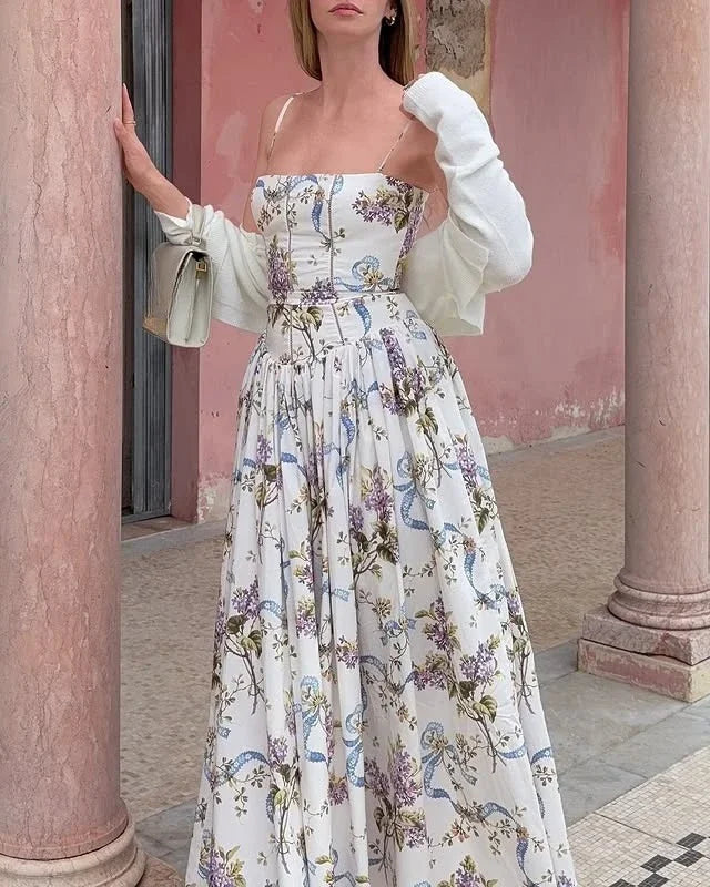 1. Clothing Beach Sundress Floral with Spaghetti Straps