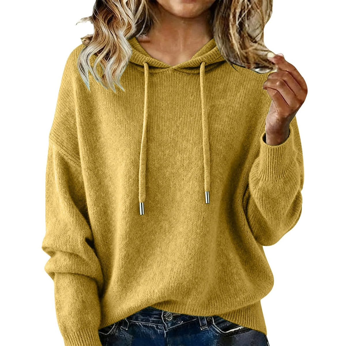 1. Cotton Blend Hoodie Sweater