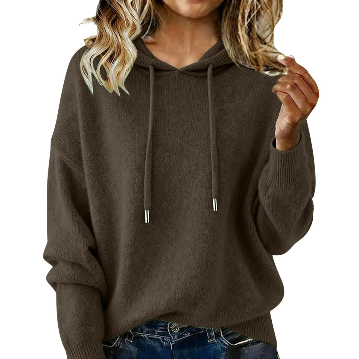 1. Cotton Blend Hoodie Sweater