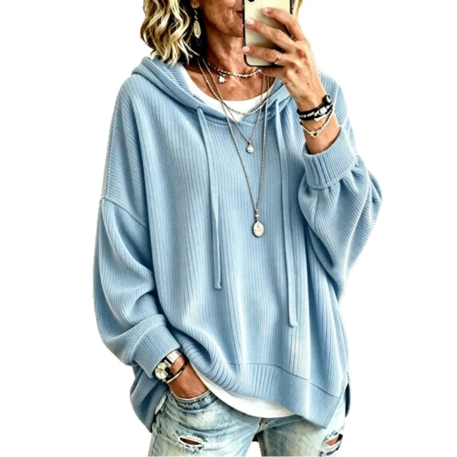 1. Hoodie Rib Knit Sweater