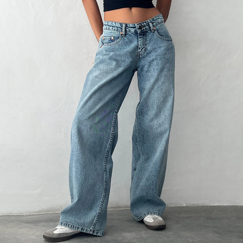 1. Clothing Baggy Low Rise Denim Jeans