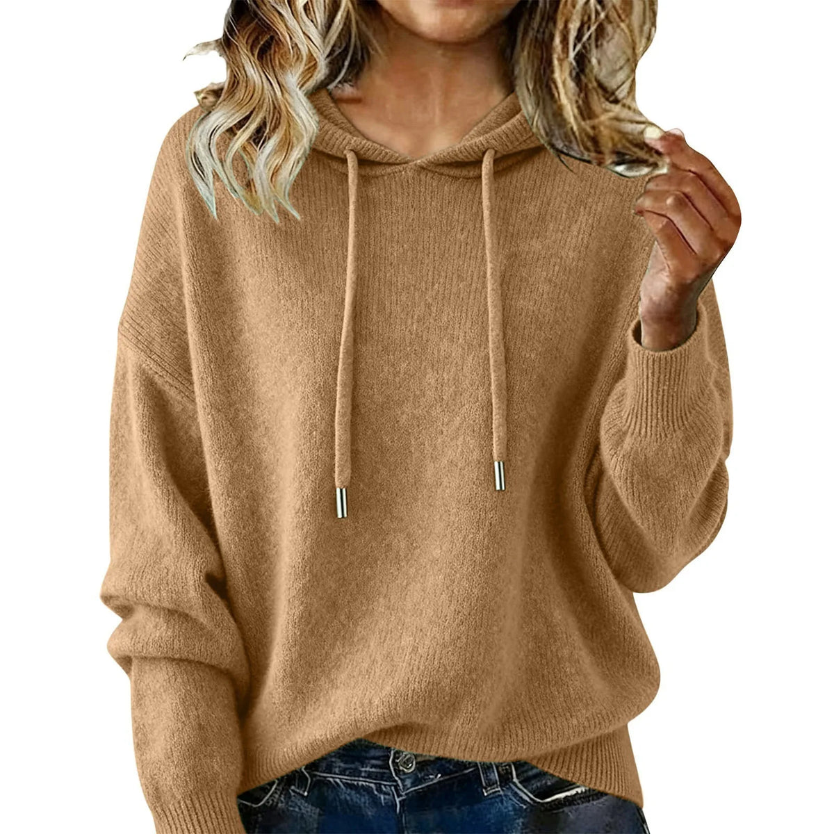 1. Cotton Blend Hoodie Sweater