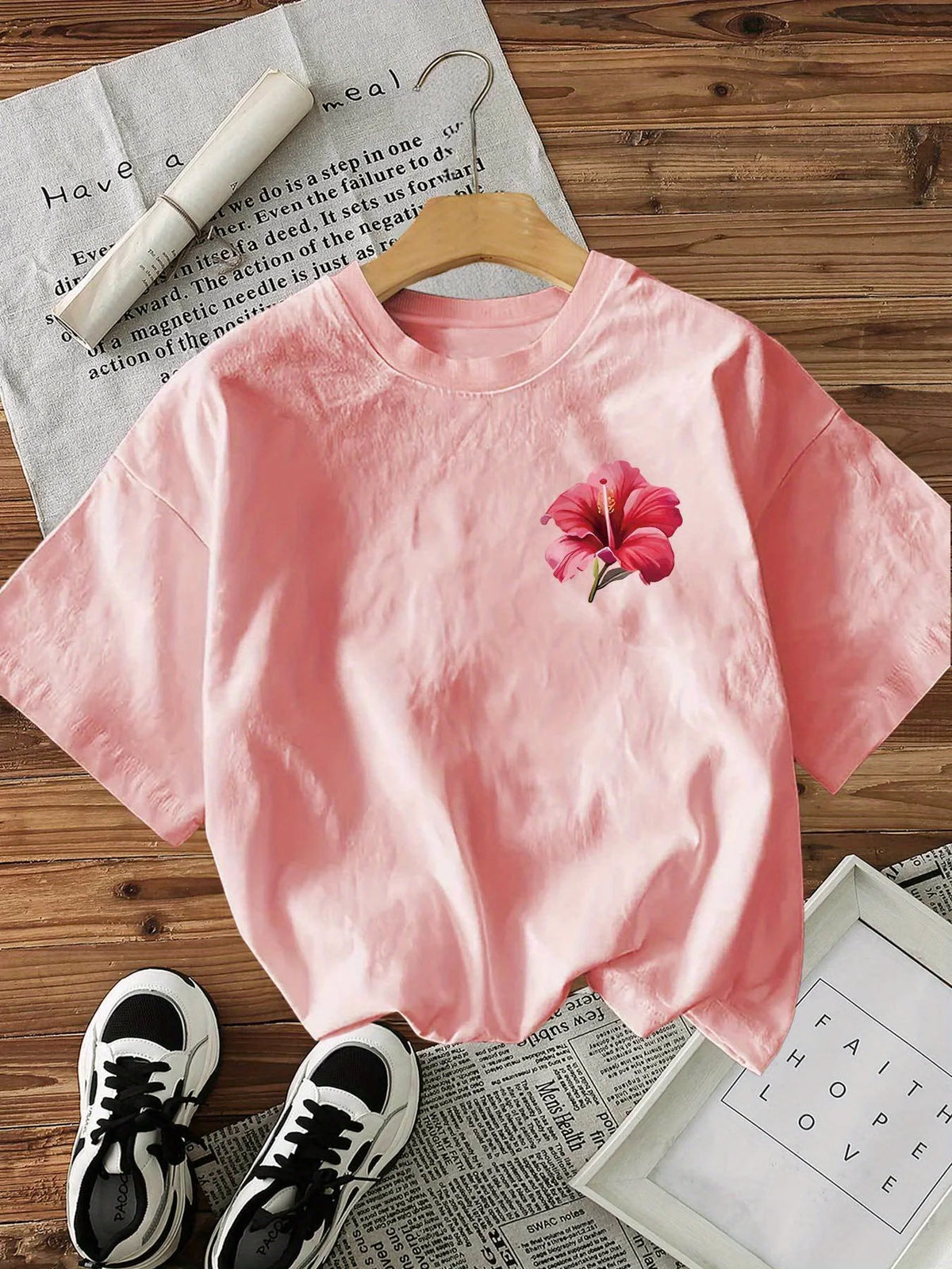 1. T-Shirt Aloha Cotton Women's Hawaiian Tropical Floral Print