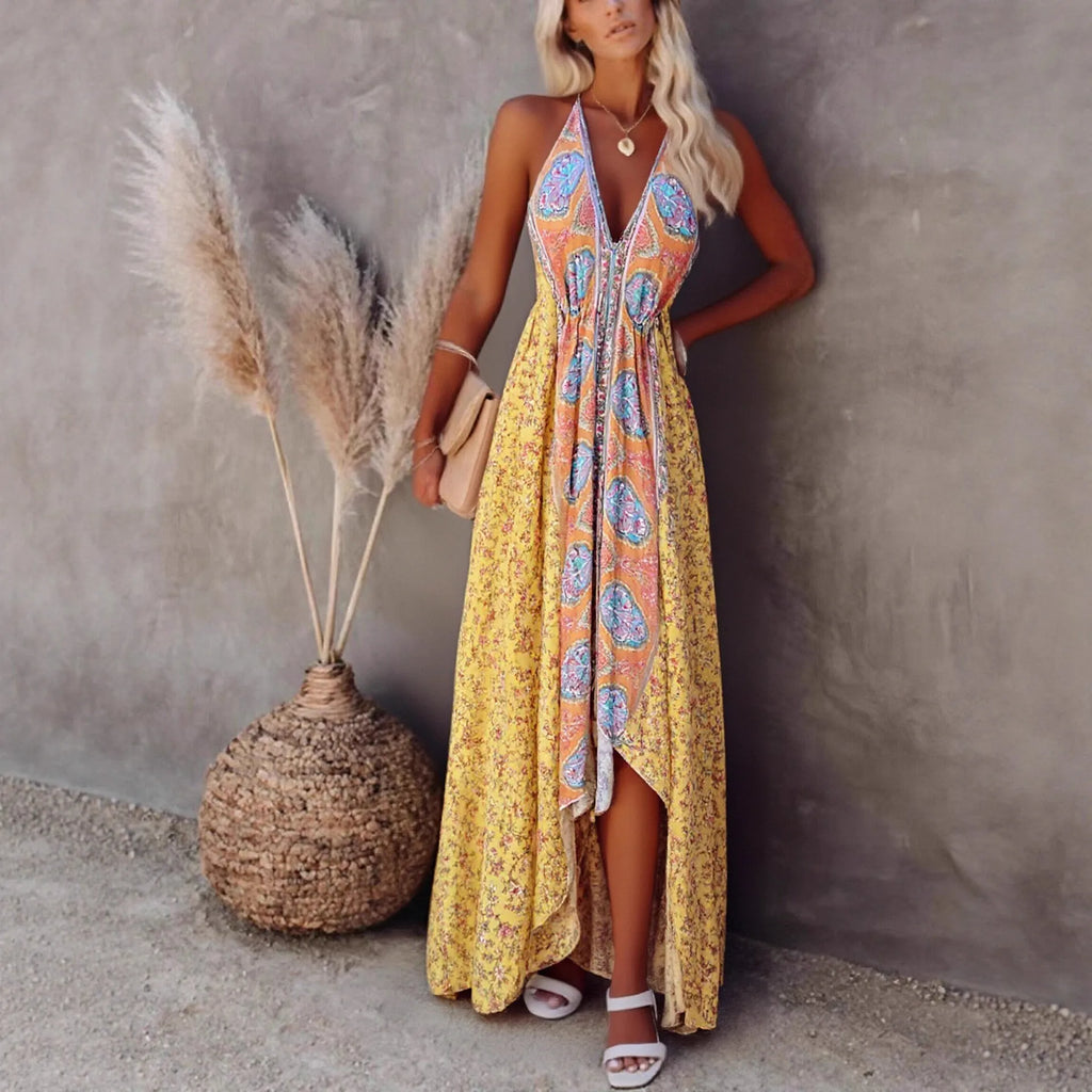 1. Clothing Boho Backless Dress