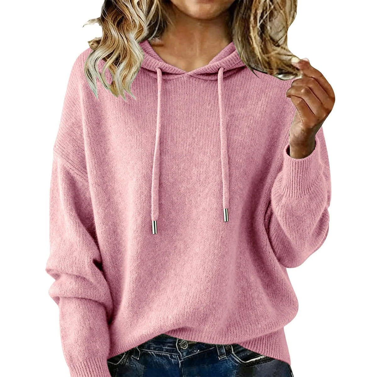 1. Cotton Blend Hoodie Sweater