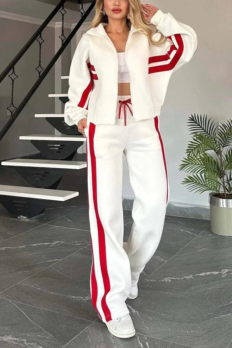 1. Track Suit Wide Leg With Side Stripe