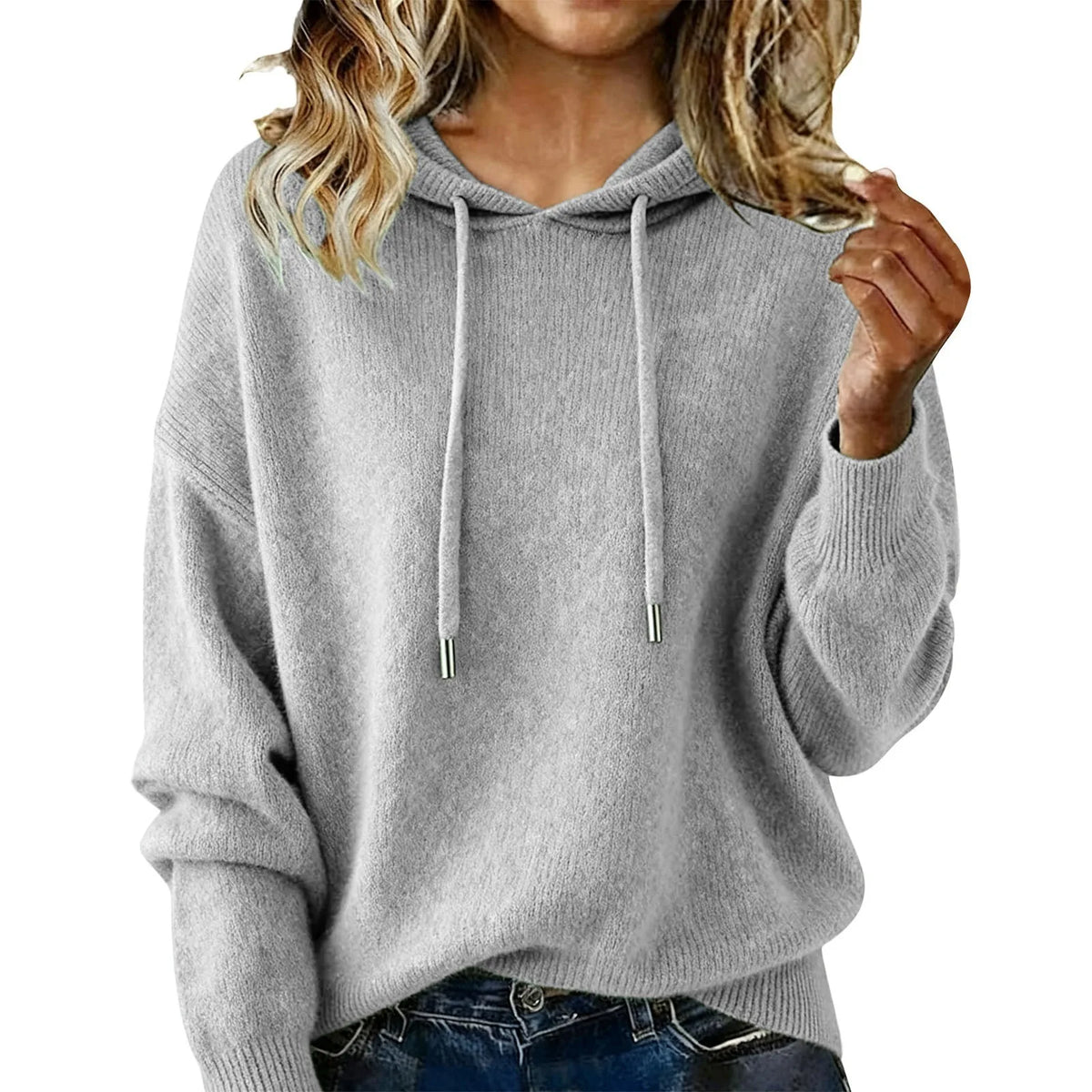 1. Cotton Blend Hoodie Sweater