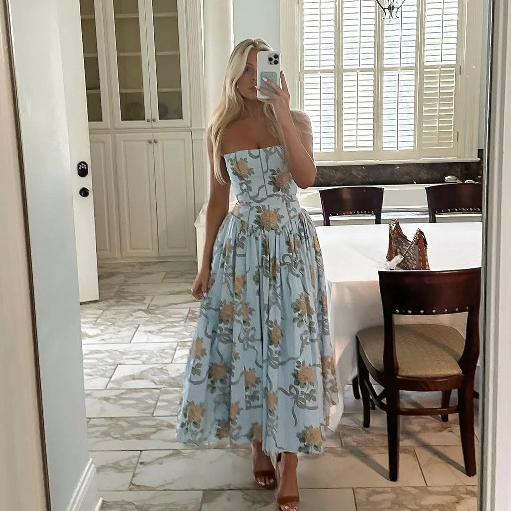 1. Clothing Beach Sundress Floral with Spaghetti Straps