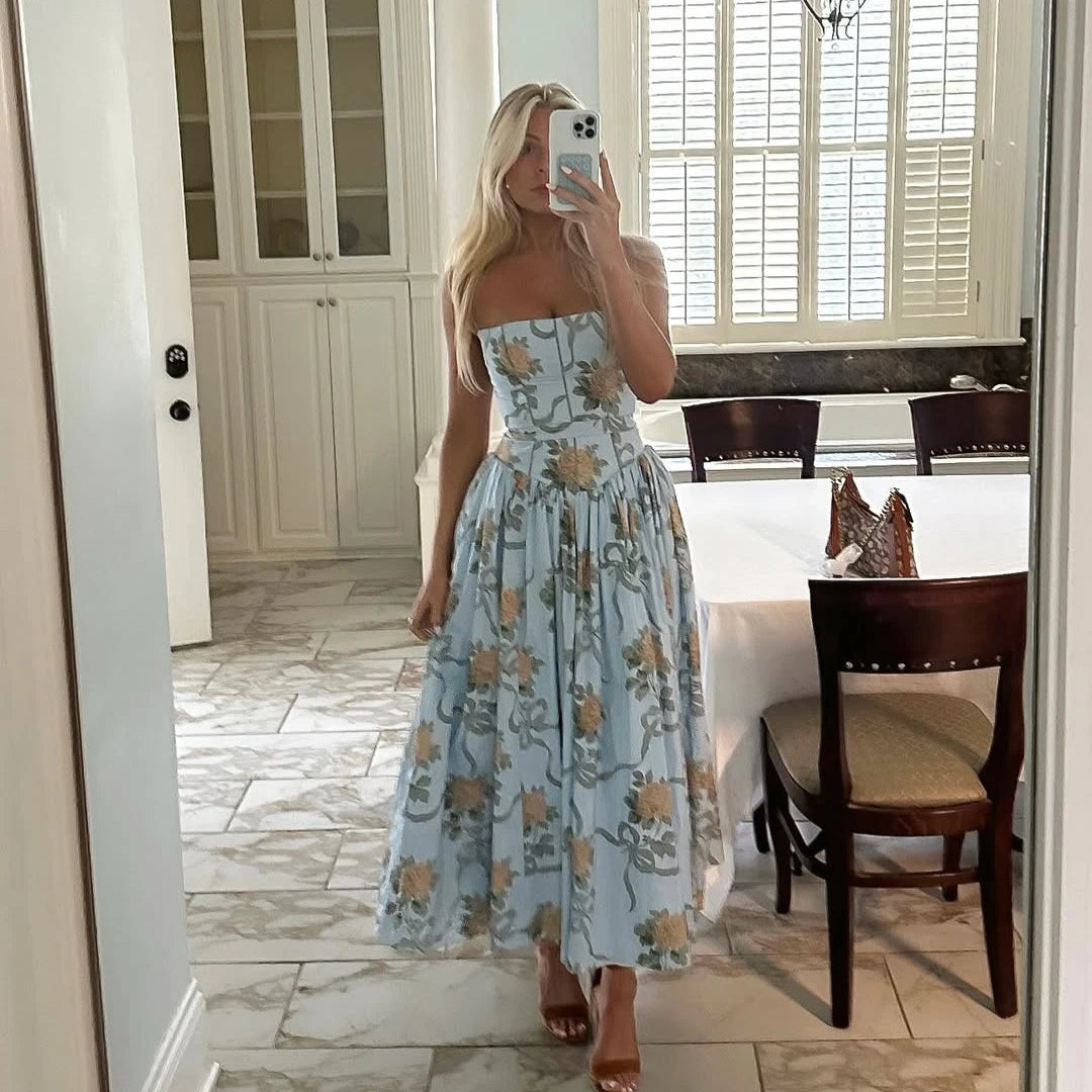1. Clothing Beach Sundress Floral with Spaghetti Straps