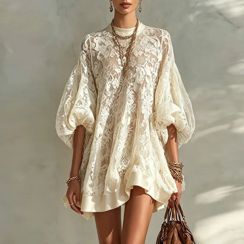 1. Clothing Boho Beach Floral Lace Mini