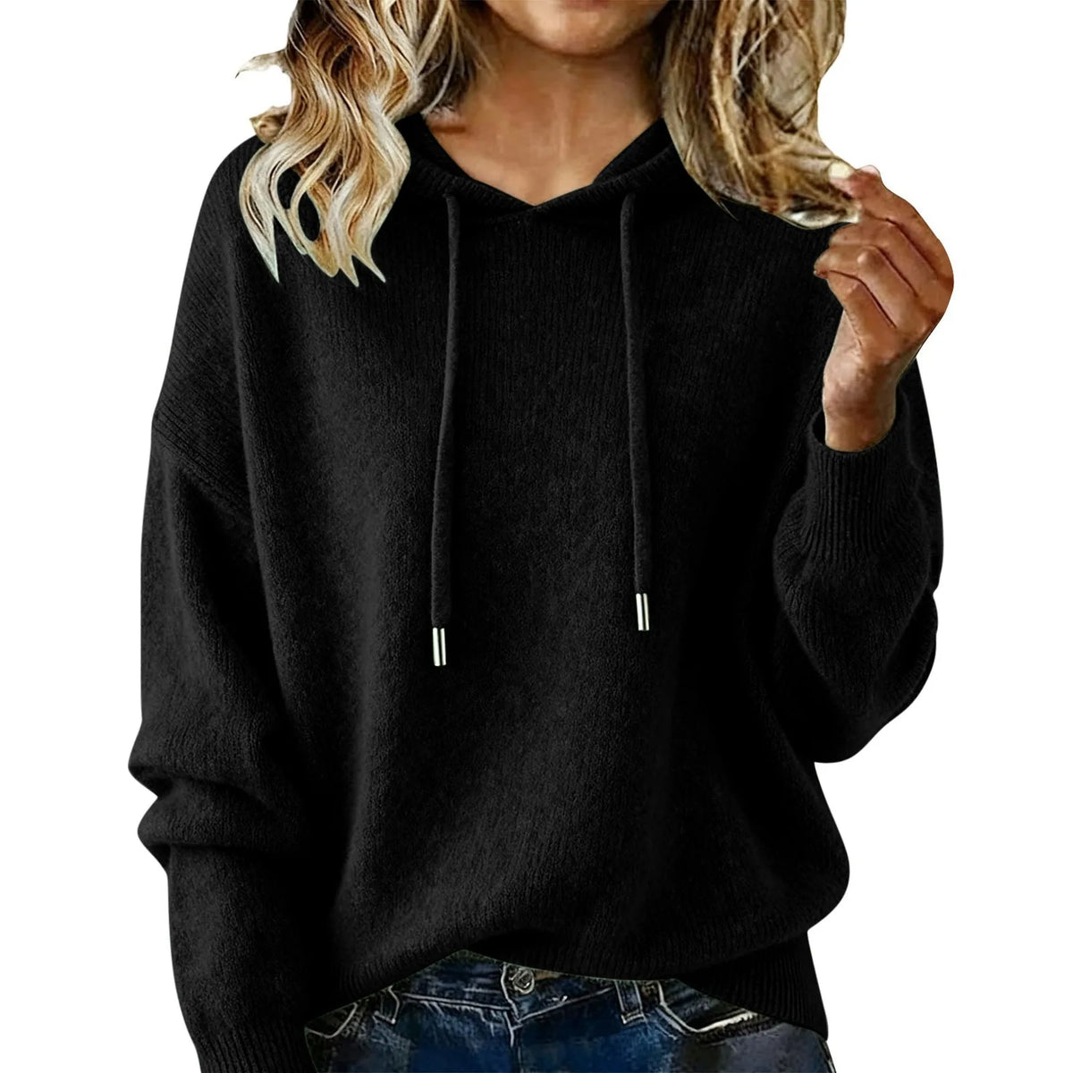 1. Cotton Blend Hoodie Sweater