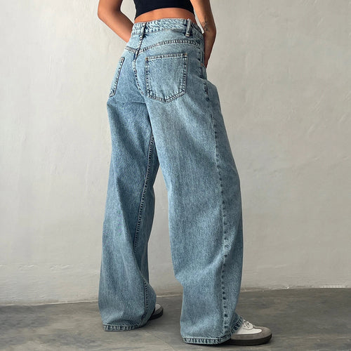 1. Clothing Baggy Low Rise Denim Jeans