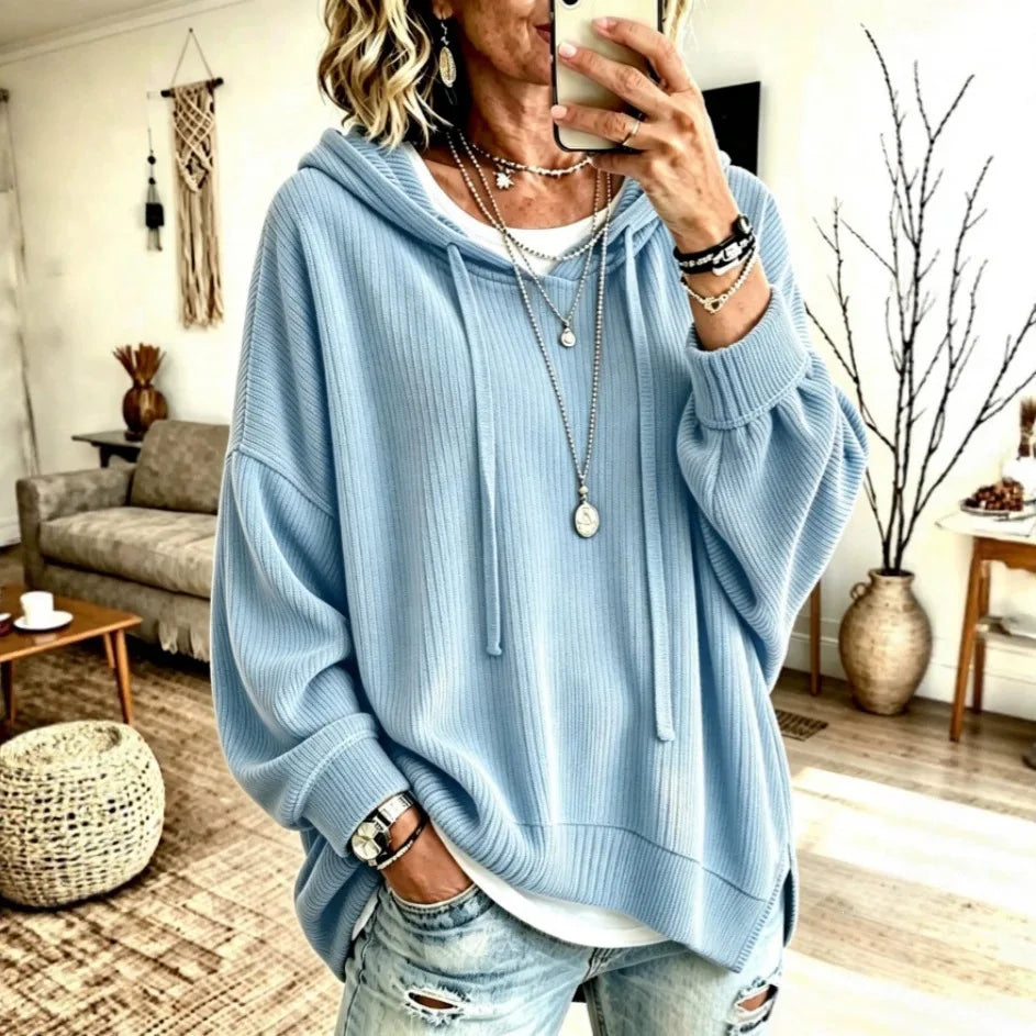 1. Hoodie Rib Knit Sweater