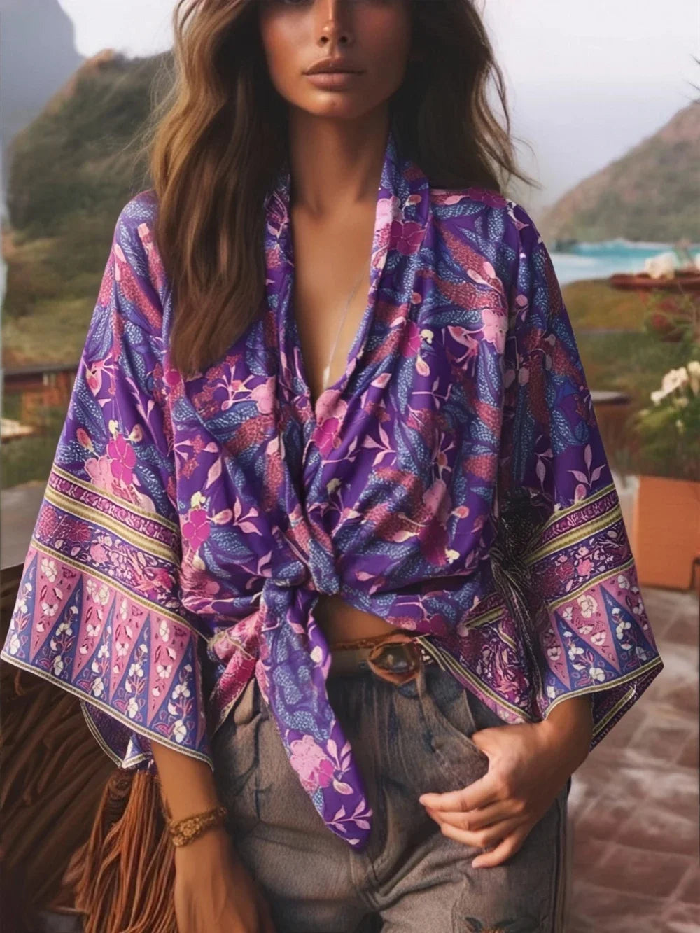 1. Clothing Boho Kimono Top