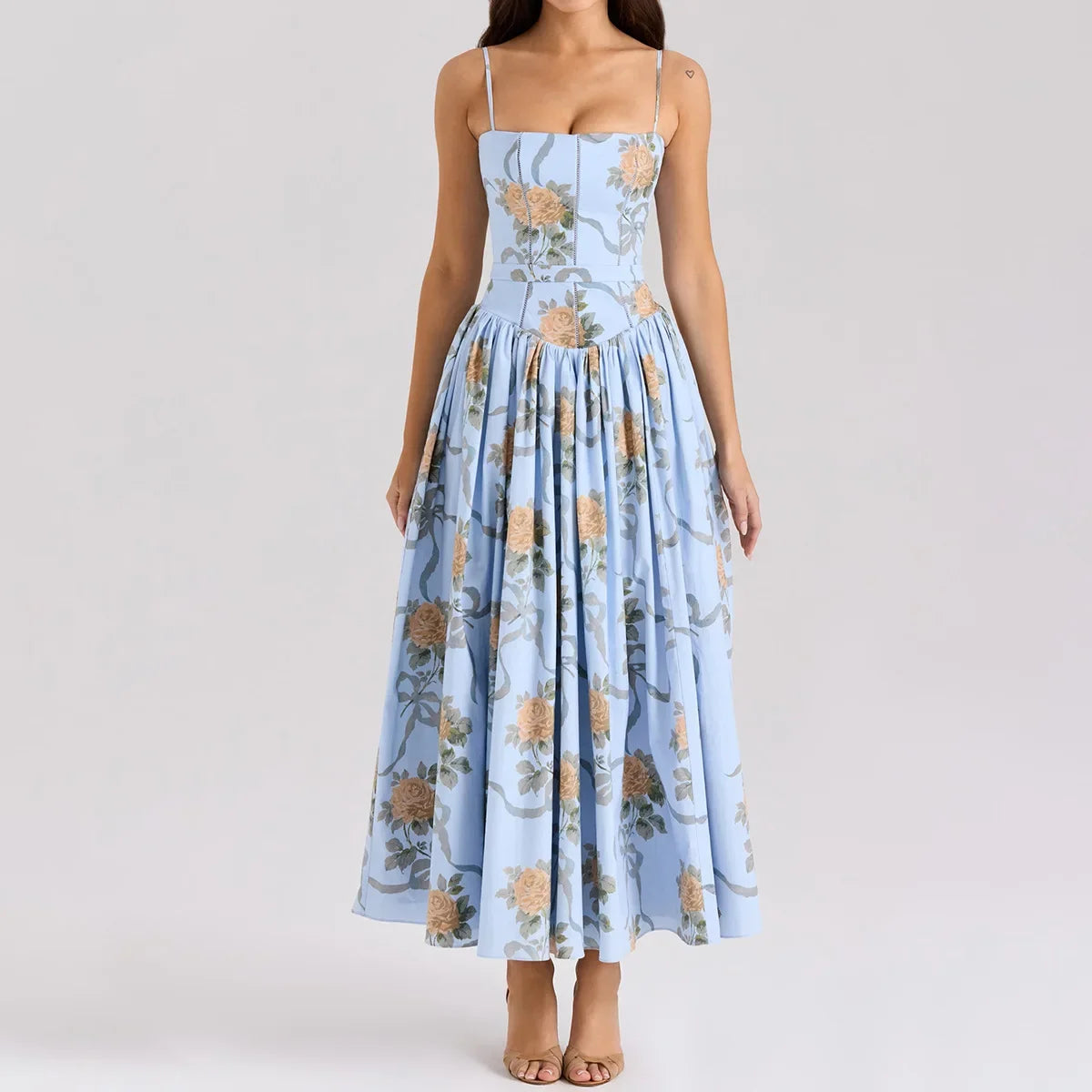 1. Clothing Beach Sundress Floral with Spaghetti Straps