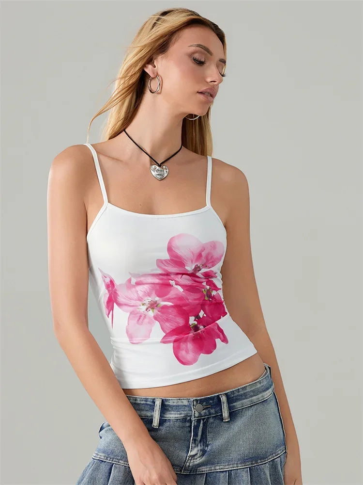 1. Clothing Crop Cami Flower Print
