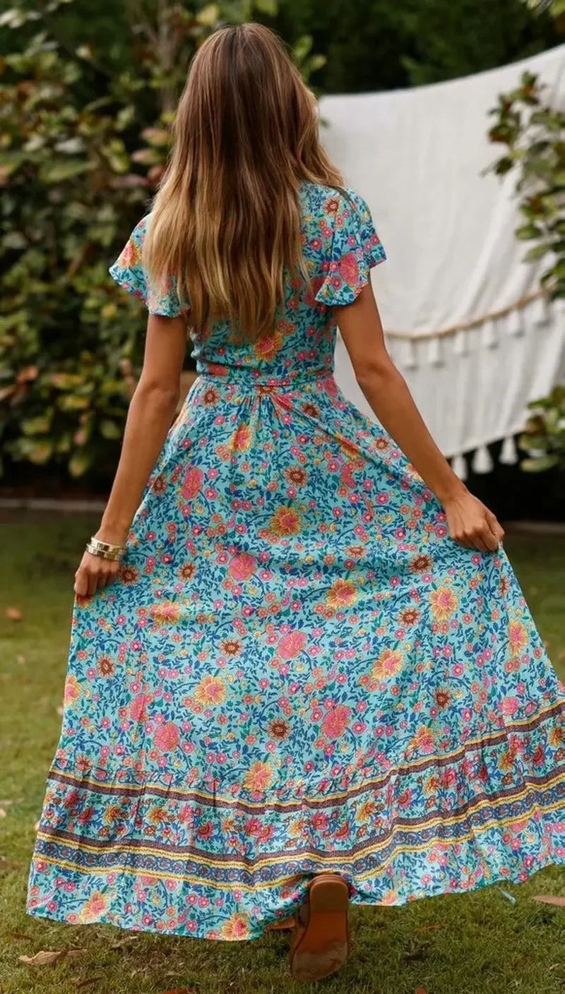 1. Clothing Boho Butterfly Sleeve Dress