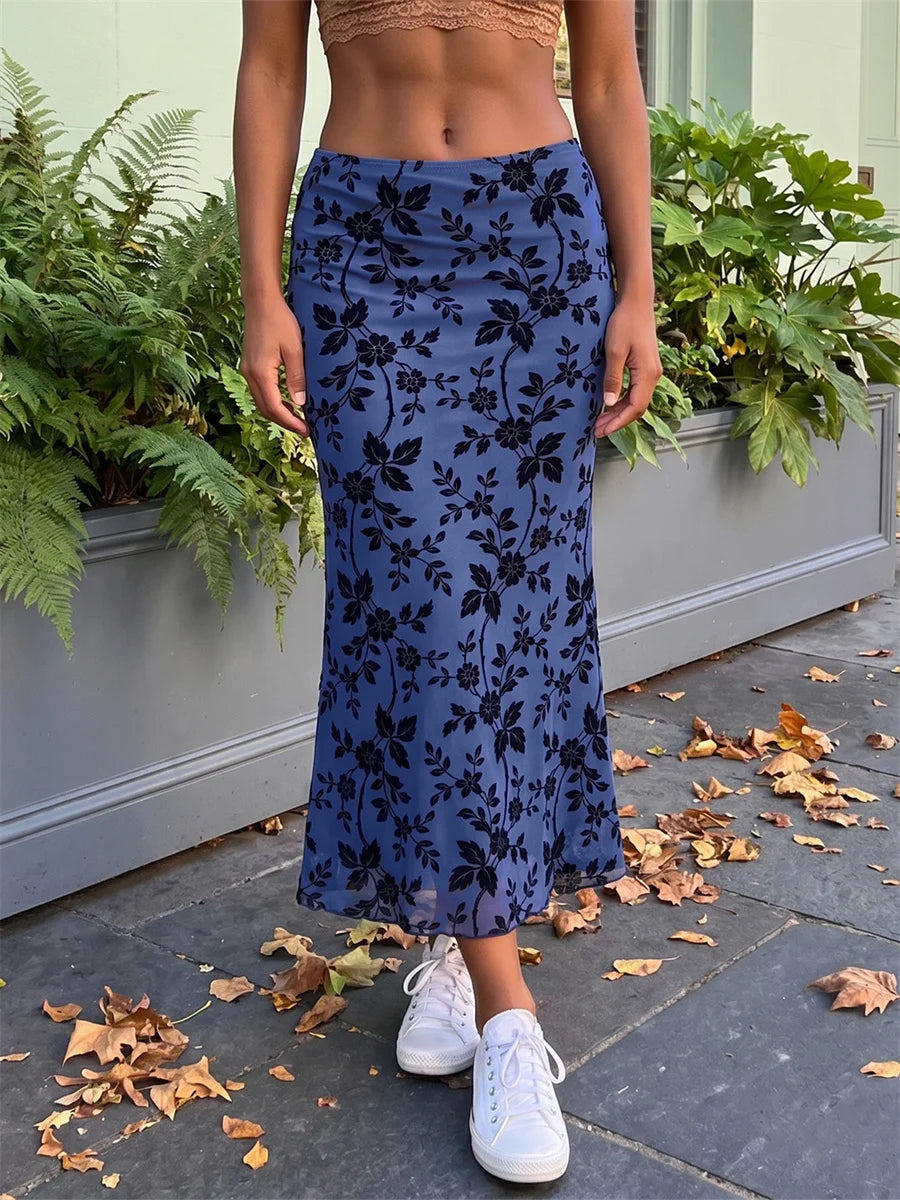 1. Floral Stretch Skirt