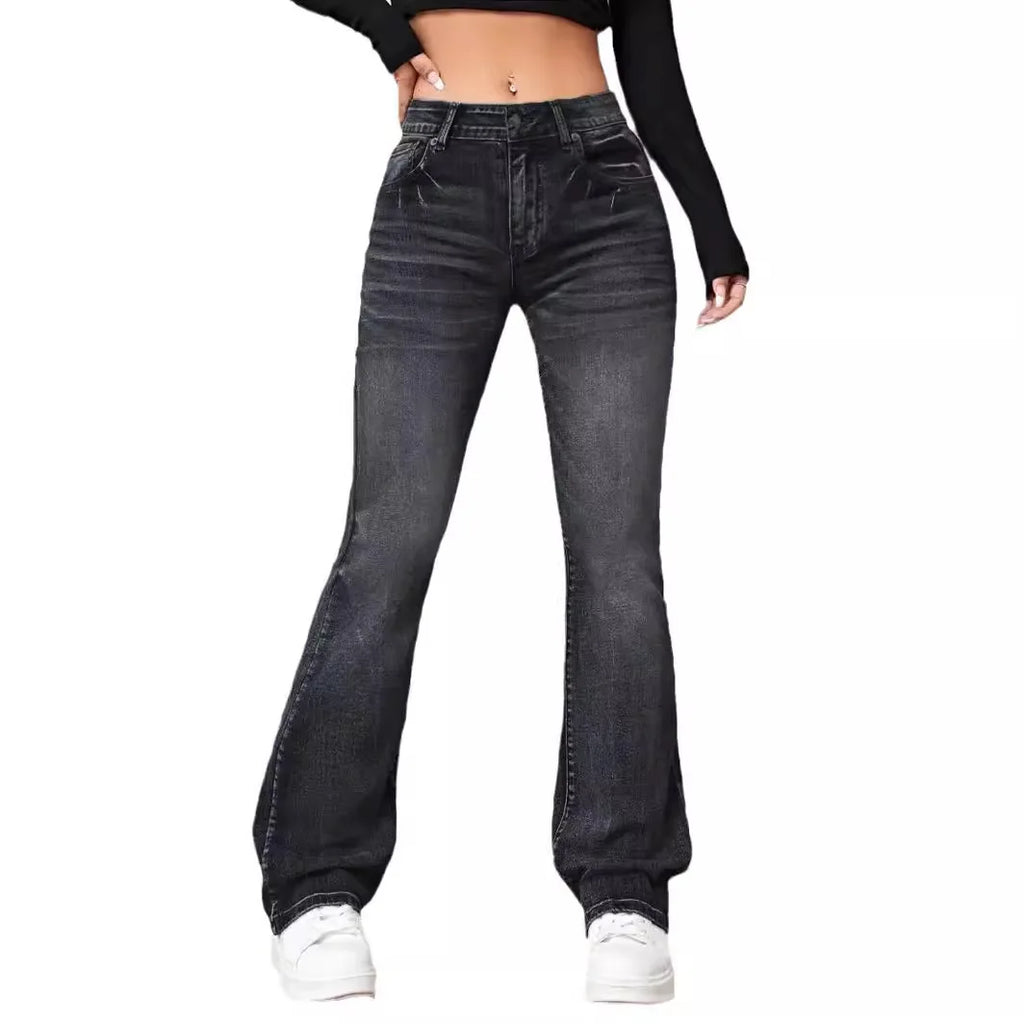 1. Stretch Denim Slightly Flared Jeans