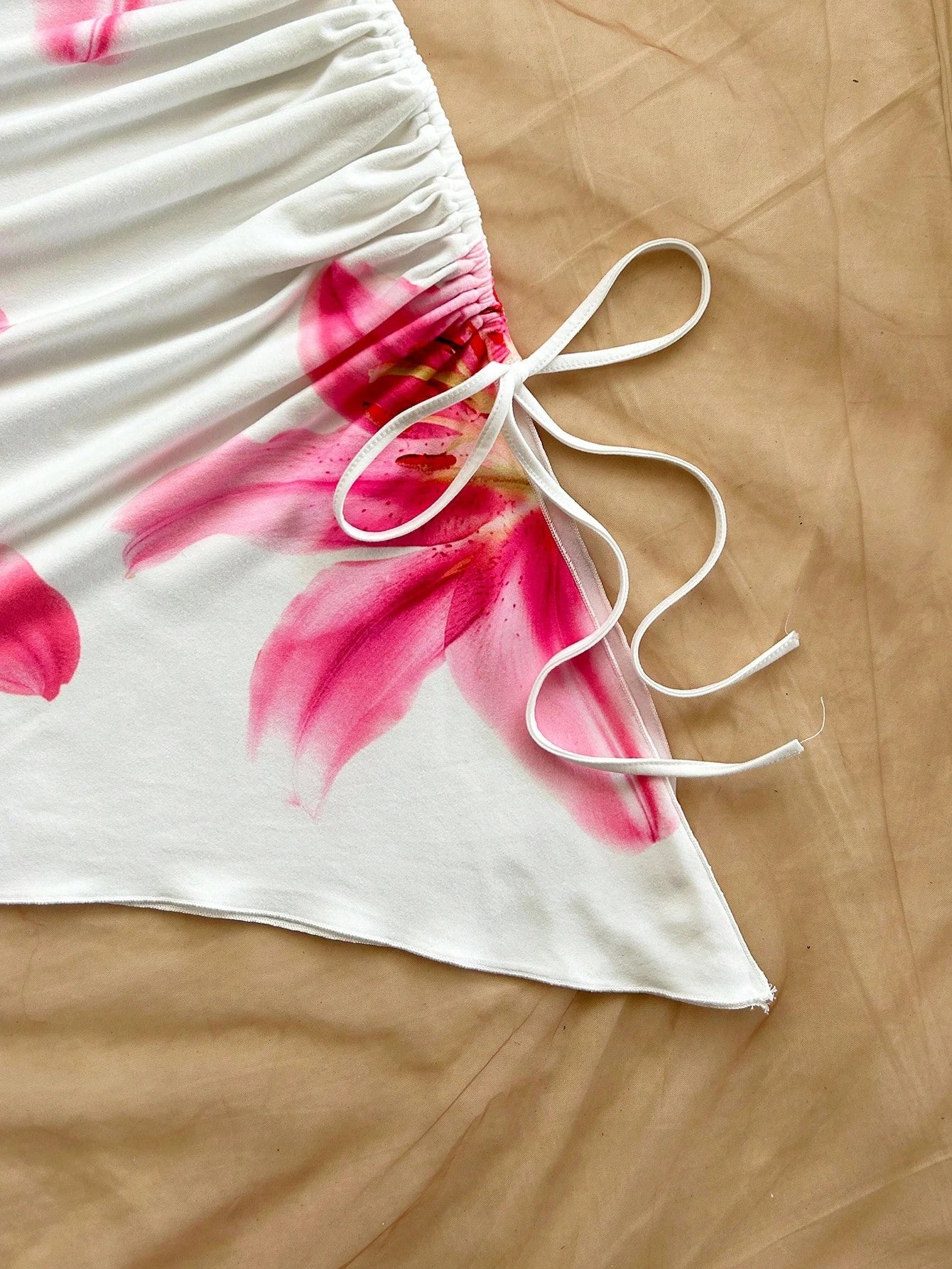 1. Clothing Beach Floral Dress with Halter and Asymmetric Hem