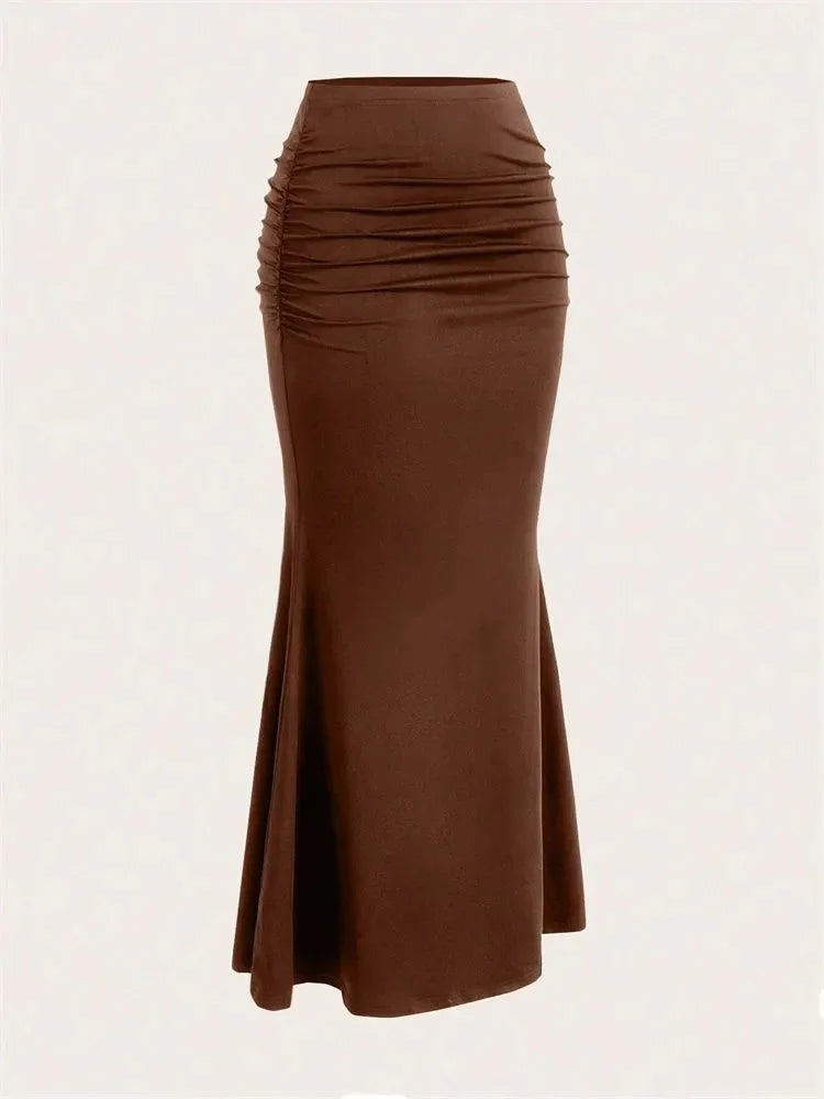 1. Clothing Bodycon Ruche Waist Skirt