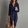 1. Corduroy Shirt Dress
