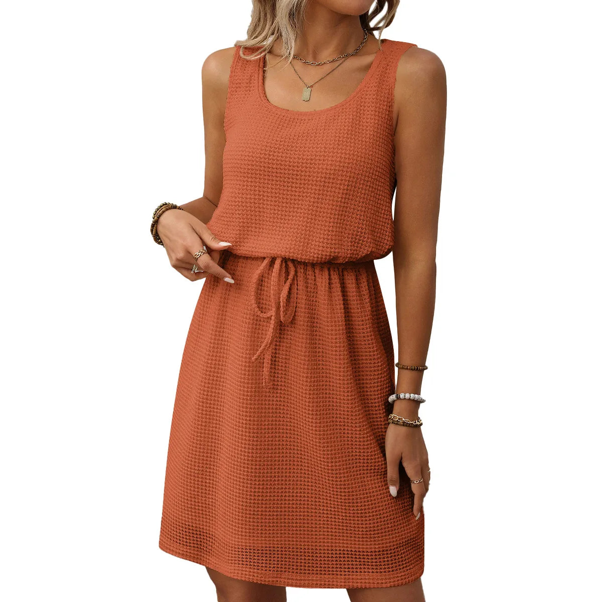 1. Clothing Drawstring Tank Dress