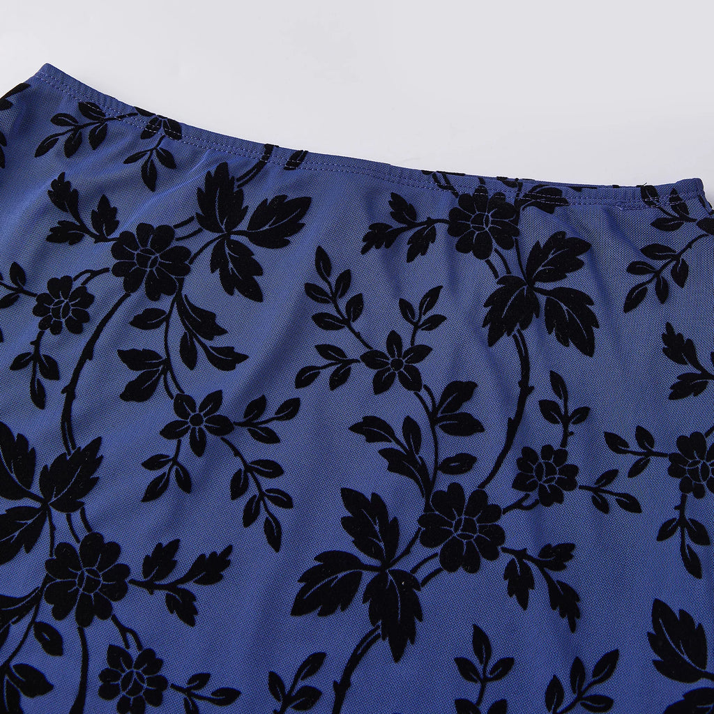 1. Floral Stretch Skirt