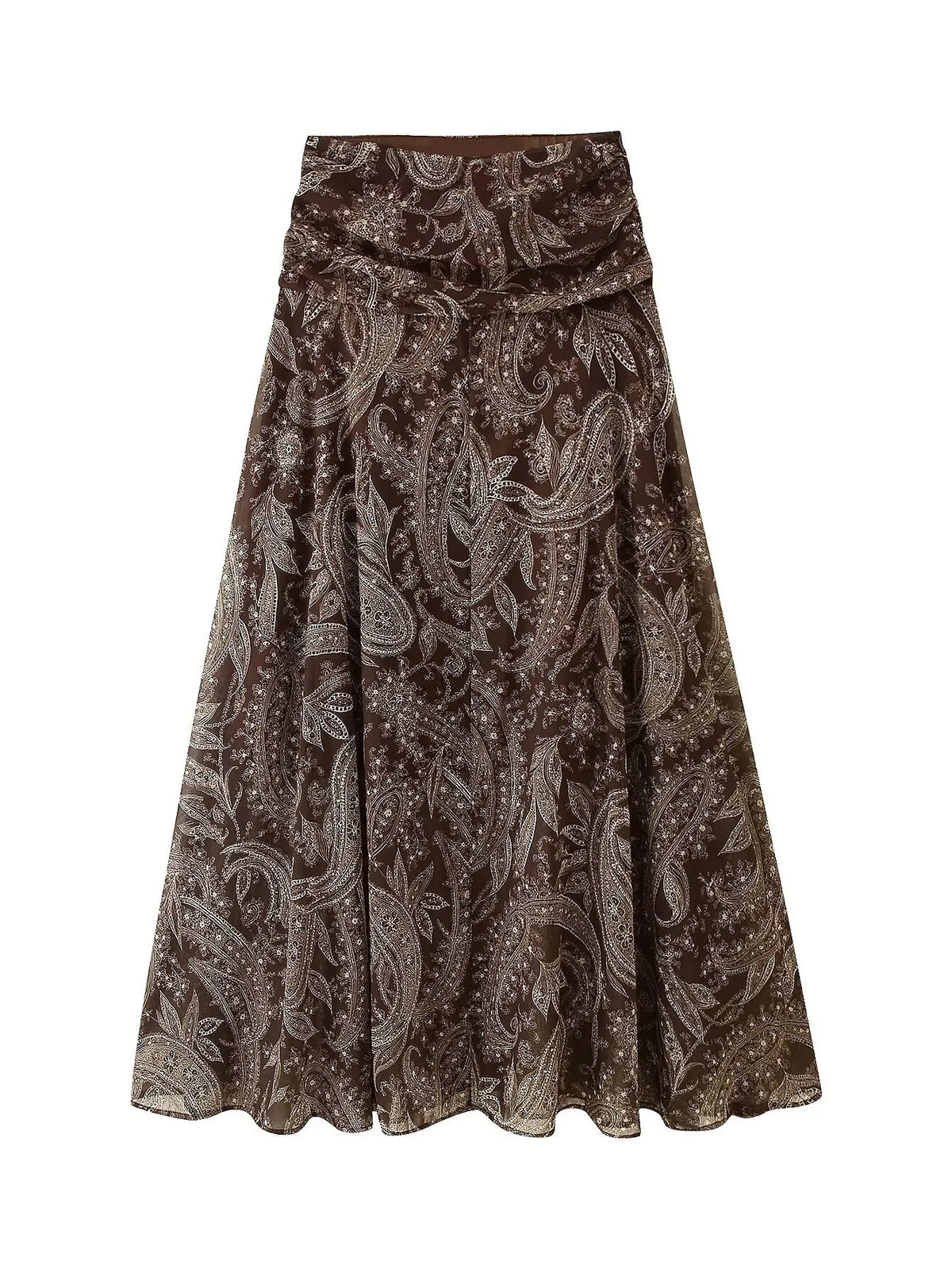 1. Paisley Maxi Skirt Chiffon Tulle