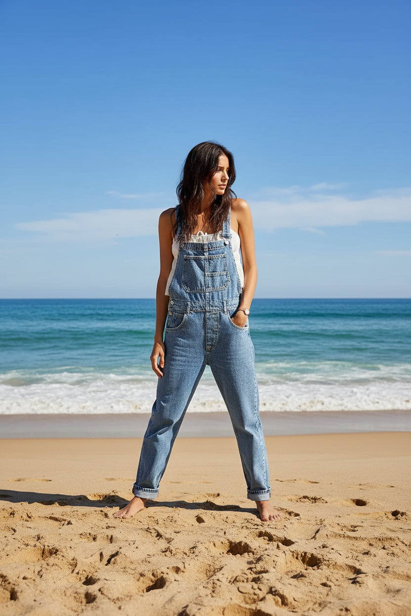 =1. Denim Overalls
