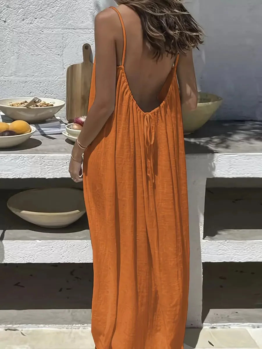 1. Clothing Backless Slip Dress