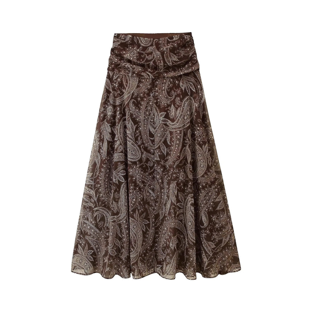 1. Paisley Maxi Skirt Chiffon Tulle