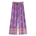 1. Clothing Boho Wildflower Purple Beach Pants