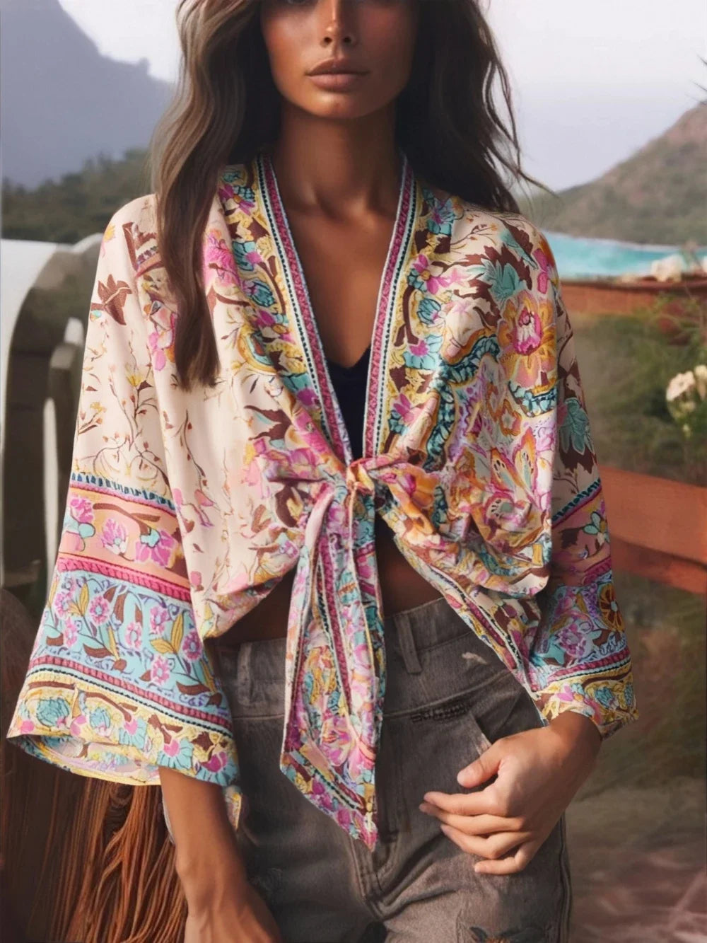 1. Clothing Boho Kimono Top