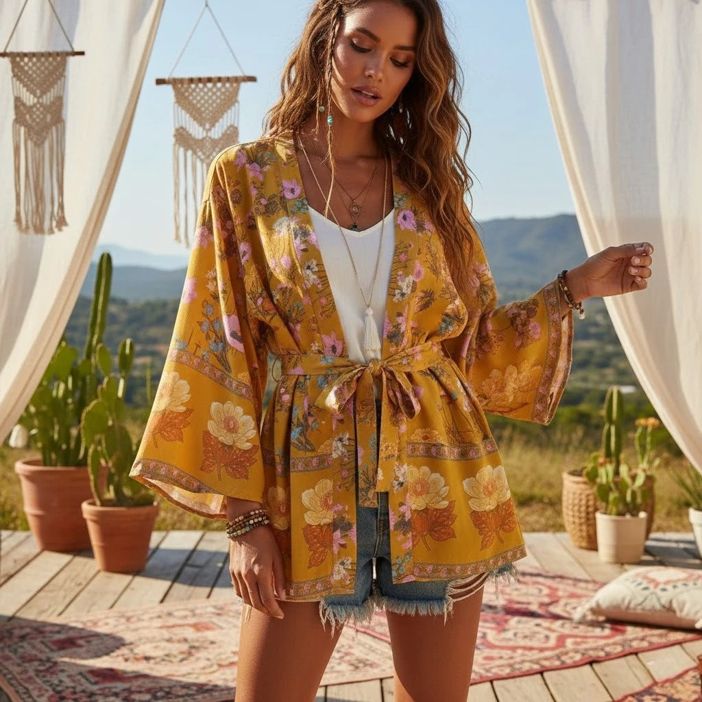 1.Clothing Boho Beach Kimono