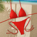 1. Clothing Bikini Polka Dots String Bikini