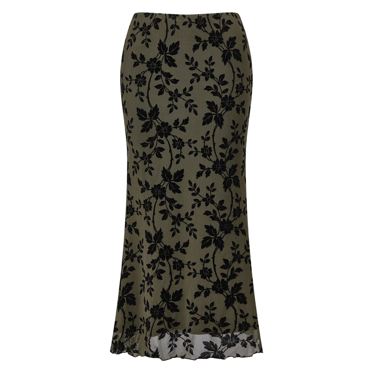 1. Floral Stretch Skirt