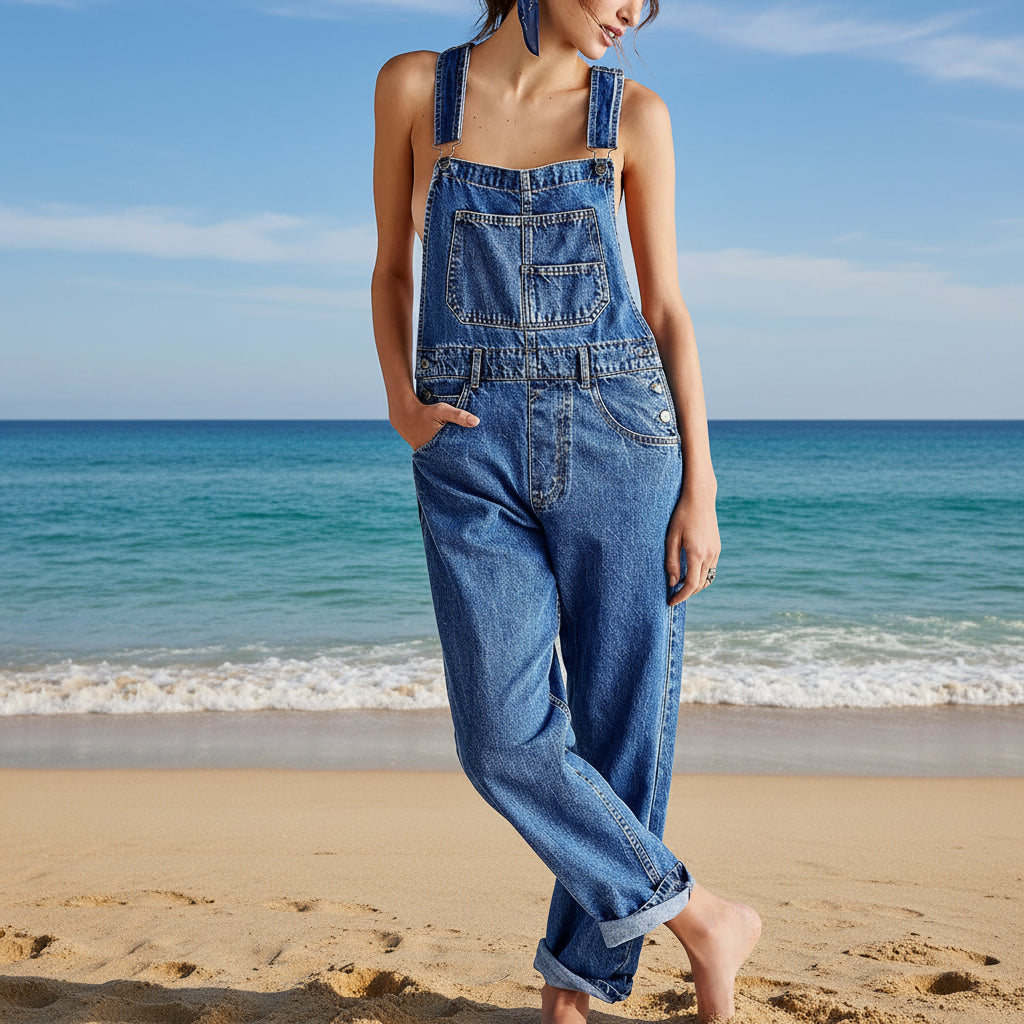 =1. Clothing Denim Overalls