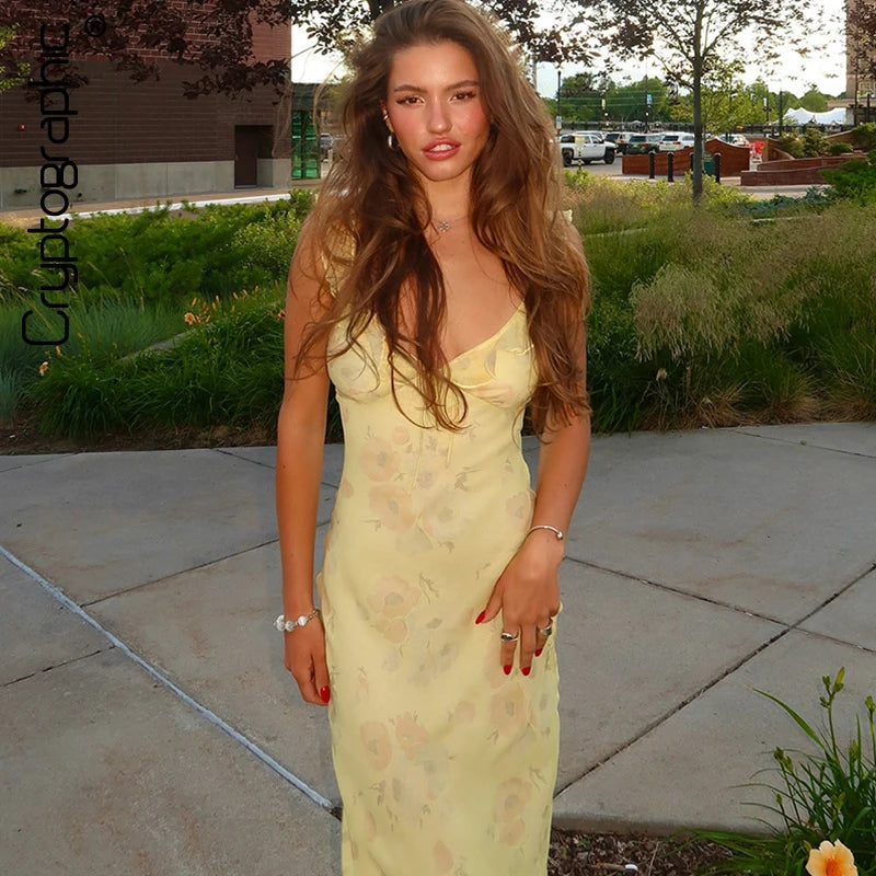 1. Clothing Backless Floral Maxi Dress