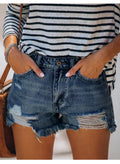 1. Clothing Distressed Denim Shorts Stretch Denim