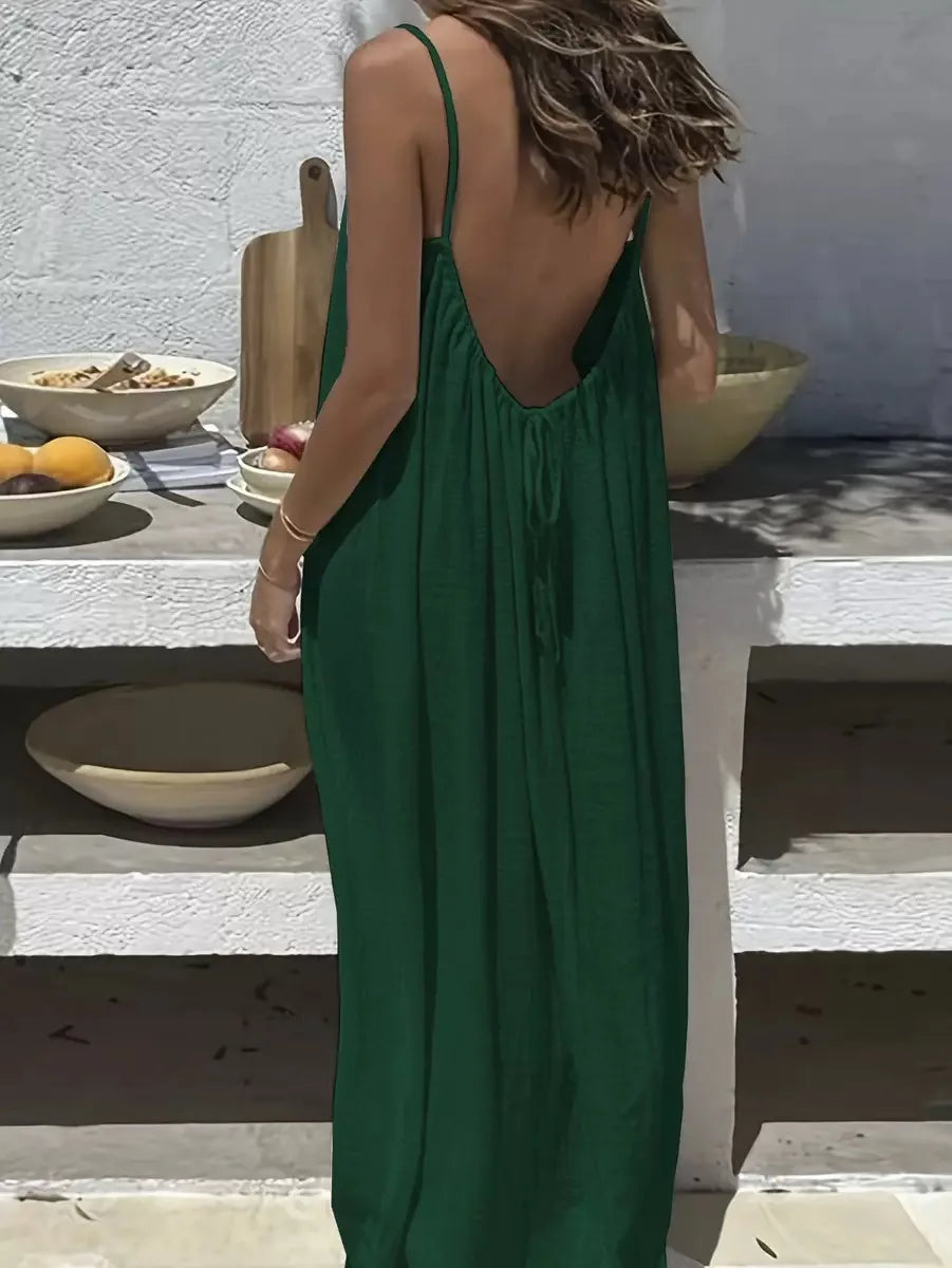 1. Clothing Backless Slip Dress
